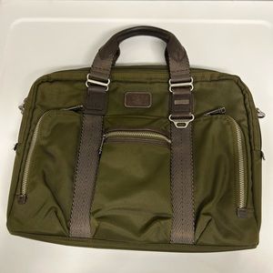 Olive Green Tumi Laptop Briefcase/Messenger Bag